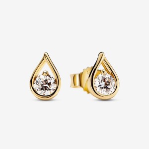 Gold Pandora Brilliance 0.50 ct tw Lab-Created Diamond Earrings | STEKRF-768