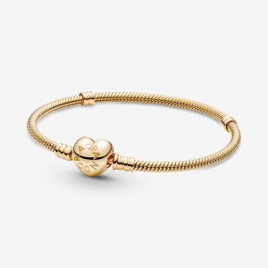 Gold Pandora Moments Clasp Snake Charm Holders | TAROSV-125