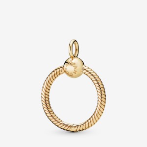 Gold plated Pandora Moments Small O Charm Holders | NOJSIG-254