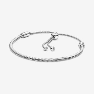 Gold plated Pandora Moments Snake Slider Sliding Bracelets | VWIHDO-647