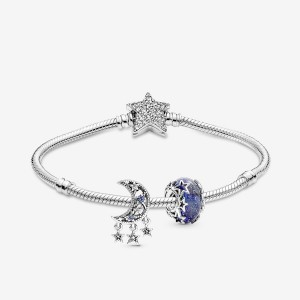 Multicolor Pandora Celestial Bleu Charm Holders | NKTCZR-451