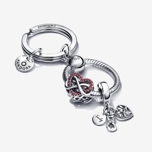 Multicolor Pandora Family Infinity Keychain Charm Holders | SQRKMN-310