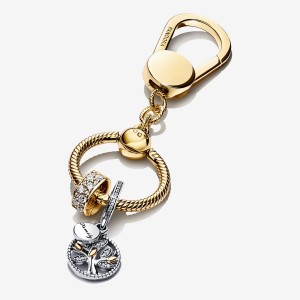 Multicolor Pandora Family Means Everything Golden Keychain Charm Holders | GEPISY-384