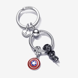 Multicolor Pandora Marvel Black Panther Captain America Key Charm Holders | IMGSHF-690