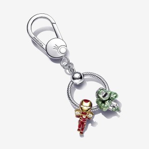 Multicolor Pandora Marvel Hulk Iron Man Bag Holder Key Charm Holders | ETOWFQ-025