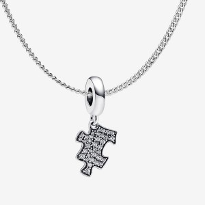 Multicolor Pandora Puzzle Piece Pendant Necklaces | GBQVLX-319