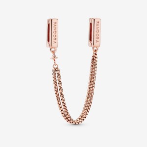 Rose gold plated Pandora Clip Safety Chains | HGMUSP-915