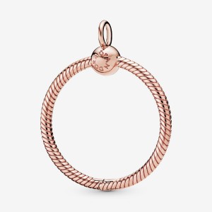 Rose gold plated Pandora Moments Medium O Charm Holders | MFDRNJ-759