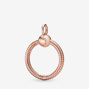 Rose gold plated Pandora Moments Small O Charm Holders | PFMKOG-045