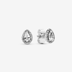 Rose gold plated Pandora Sparkling Teardrop Halo & Solitaire Rings | VBLEXP-431