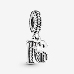 Sterling silver Pandora 16th Celebration Dangle Charms | UCNSGM-962