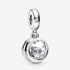 Sterling silver Pandora Always by Your Side Owl Dangle Charms | HJDNEM-837