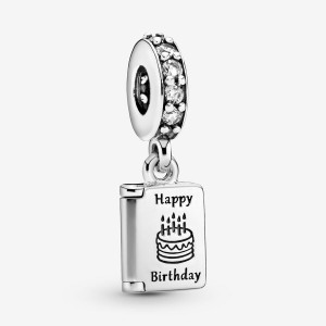 Sterling silver Pandora Birthday Card Dangle Charms | ONACUE-019