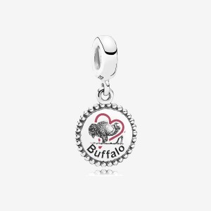 Sterling silver Pandora Buffalo Dangle Charms | MWCAGJ-539