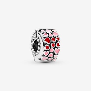 Sterling silver Pandora Burst of Love Clip with Mixed Enamel Clips | RJFSLY-957