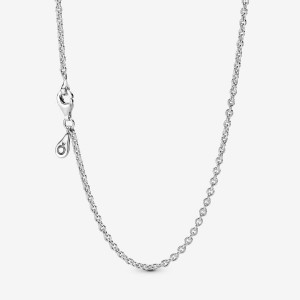 Sterling silver Pandora Cable Chain Necklaces | SQBVPY-072