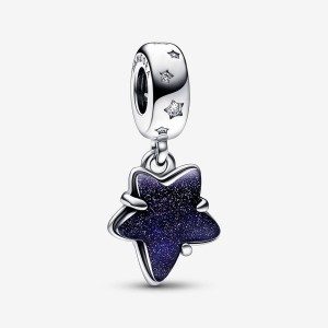 Sterling silver Pandora Celestial Galaxy Star Murano Dangle Charms | UXJQTY-801