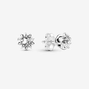 Sterling silver Pandora Celestial Sparkling Star Stud Earrings | VFKCNW-069