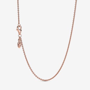 Sterling silver Pandora Classic Cable Chain Necklaces | XDTLEA-523