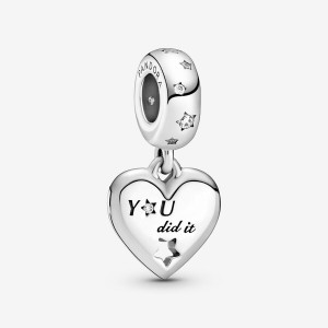 Sterling silver Pandora Congratulations & Stars Dangle Charms | SAPHOJ-149