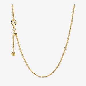 Sterling silver Pandora Curb Chain Necklaces | OBJEXK-641