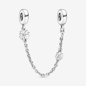 Sterling silver Pandora Daisy Flower Safety Chains | XCTRFQ-028