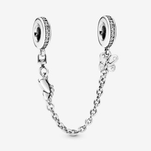 Sterling silver Pandora Decorative Butterflies Safety Chains | CYBPGS-107