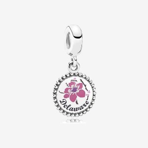 Sterling silver Pandora Delaware Dangle Charms | CTXERY-403