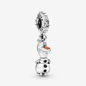 Sterling silver Pandora Disney Frozen Olaf Dangle Charms | UQXTPK-631