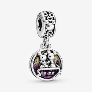 Sterling silver Pandora Disney Mickey Mouse & Minnie Mouse Happily Ever After Dangle Charms | NKRACS-718