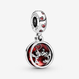 Sterling silver Pandora Disney Mickey Mouse & Minnie Mouse Love Kisses Dangle Charms | CDFMHN-162