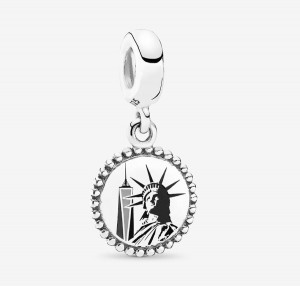 Sterling silver Pandora Freedom Tower Dangle Charms | SMNJQH-954