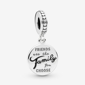 Sterling silver Pandora Friends Are Family Dangle Charms | KWSAUL-785