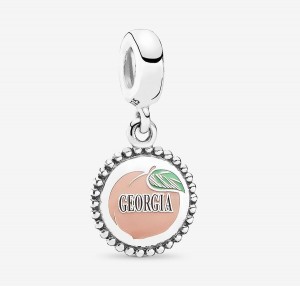 Sterling silver Pandora Georgia Dangle Charms | DRHCQZ-843