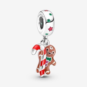 Sterling silver Pandora Gingerbread Man Dangle Charms | LZBERX-913