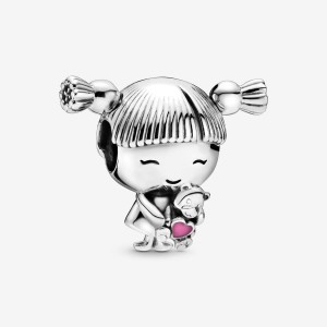 Sterling silver Pandora Girl with Pigtails Charms | WIMYKH-314