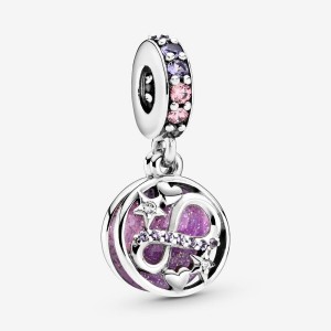 Sterling silver Pandora Glittering Infinity Hearts & Stars Dangle Charms | TYERFA-361