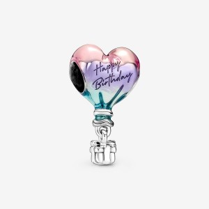 Sterling silver Pandora Happy Birthday Hot Air Balloon Charms | TRLYDW-348