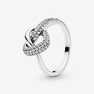 Sterling silver Pandora Knotted Heart & Promise Rings | TLCRUV-278