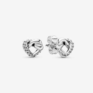 Sterling silver Pandora Knotted in Stud Earrings | UIVYZS-296