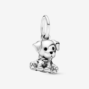 Sterling silver Pandora Labrador Puppy Dangle Charms | EMYDUH-976