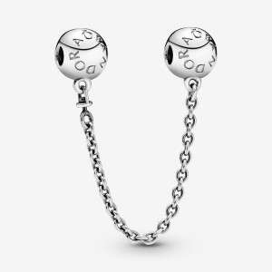 Sterling silver Pandora Logo Safety Chains | YASXVK-128