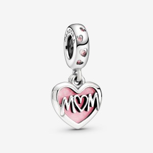 Sterling silver Pandora Mom Script Dangle Charms | FSBRDG-741