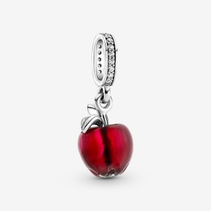 Sterling silver Pandora Murano Glass Red Apple Dangle Charms | VSDOCZ-420