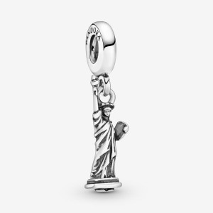 Sterling silver Pandora New York Statue of Liberty Dangle Charms | OAMWZE-796