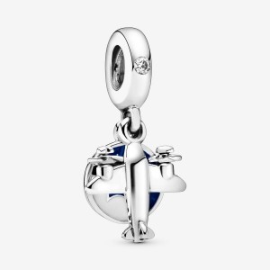 Sterling silver Pandora Propeller Plane Dangle Charms | USOLXG-497