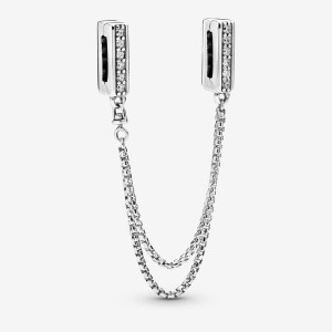 Sterling silver Pandora Reflexions Sparkling Clip Safety Chains | ZREFLP-251