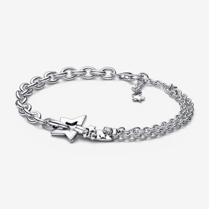 Sterling silver Pandora Shooting Star Double Non-charm Bracelets | NCQLKG-720