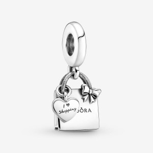 Sterling silver Pandora Shopping Bag Charms | BLHASW-648