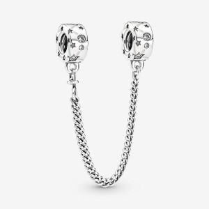 Sterling silver Pandora Stars & Galaxy Safety Chains | IMPBCW-174